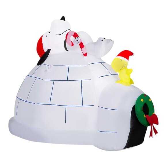 4 Ft Snoopy Igloos Christmas LED Inflatable Airblown Gemmy Peanuts Woodstock NEW - Picture 2 of 6